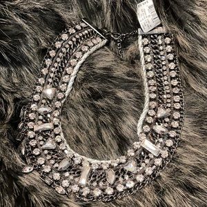 Beautiful gunmetal Inc. statement necklace